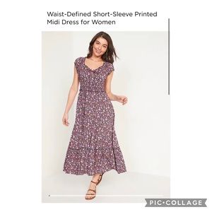 Old Navy Waist Defined MIDI Dress